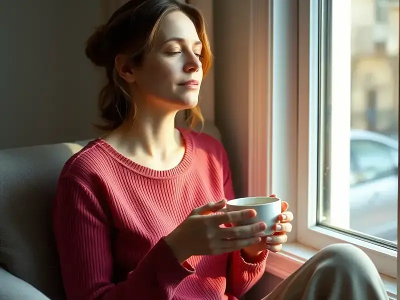 Woman practicing mindfulness